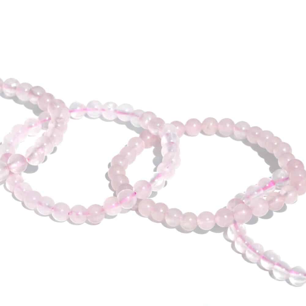 rozenkwarts armband met 6 mm kralen