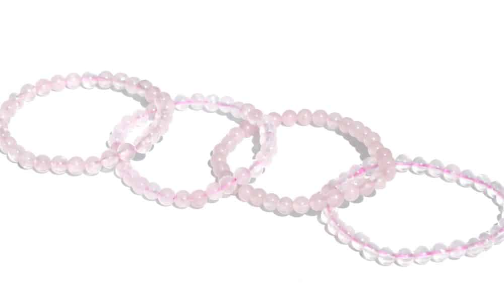 rozenkwarts armband met 6 mm kralen
