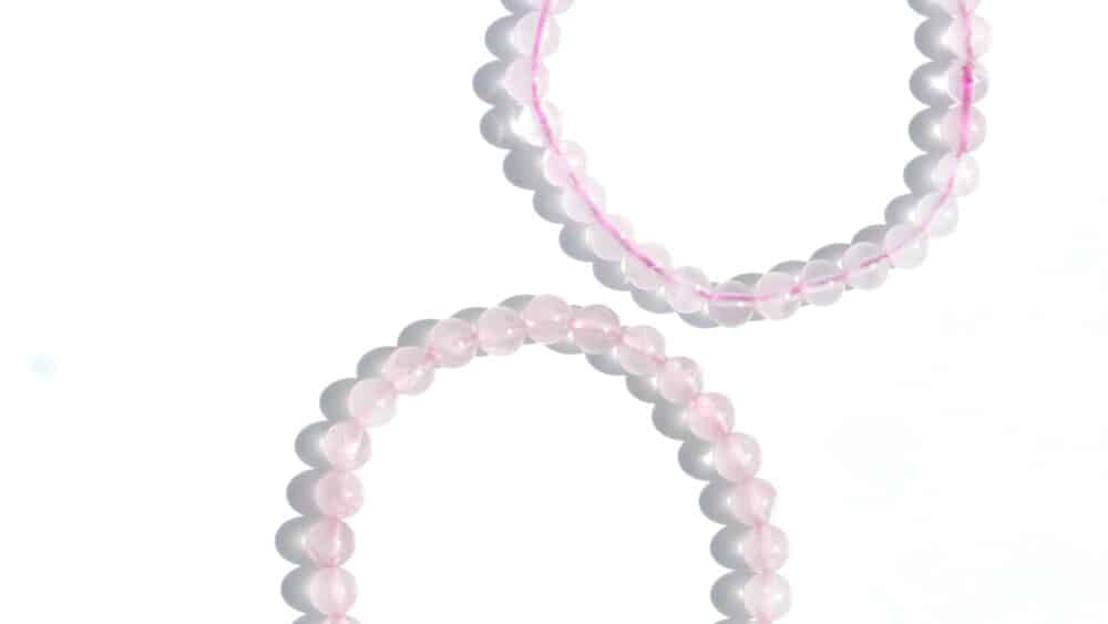rozenkwarts armband met 6 mm kralen