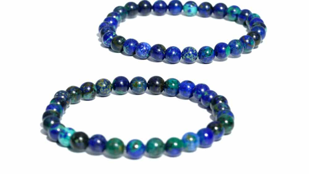armband van azuriet-malachiet