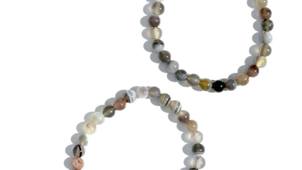 botswana agaat armband met 6 mm kralen