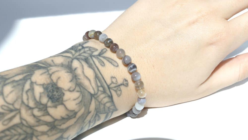 botswana agaat armband met 6 mm kralen