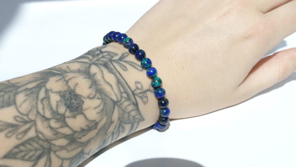 armband van azuriet-malachiet