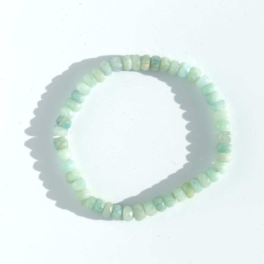 amazoniet armband facet geslepen kralen 6mm