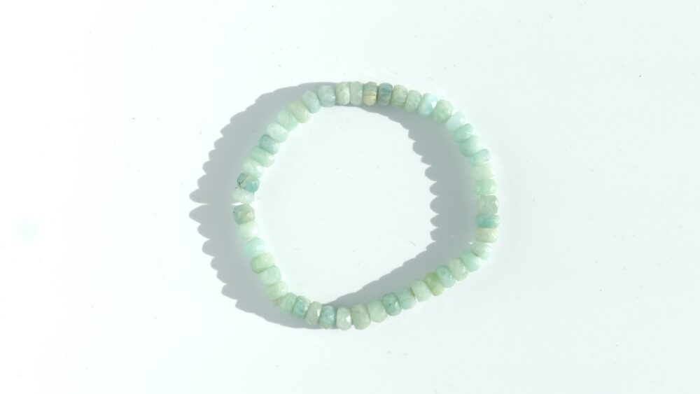 amazoniet armband facet geslepen kralen 6mm