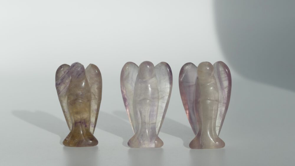 Fluoriet engeltjes 4cm