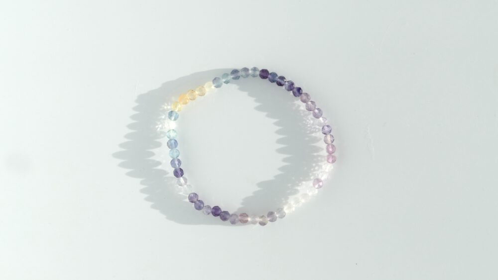 fluoriet facet geslepen armband 4mm