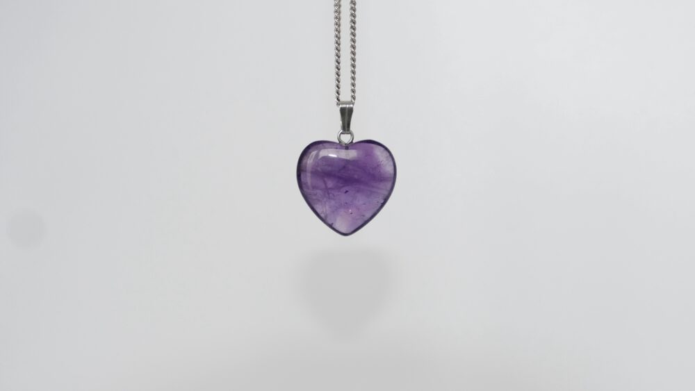 amethist hartje hanger ketting