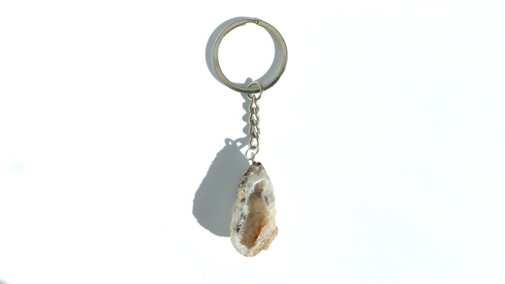 agaat geode sleutelhanger