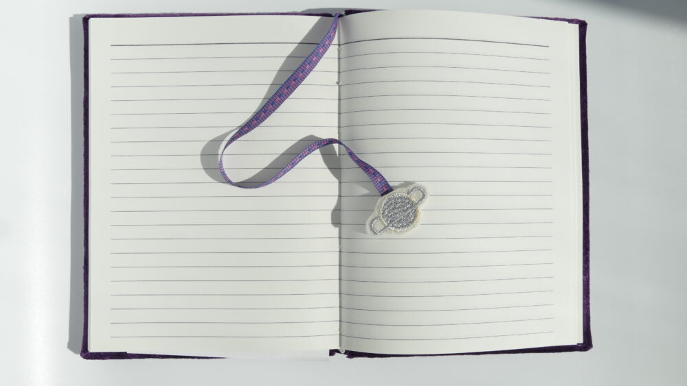 journal notitieboek fluweel planeet