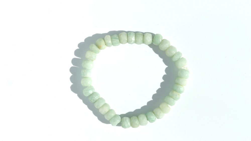 amazoniet facet geslepen armband 8mm