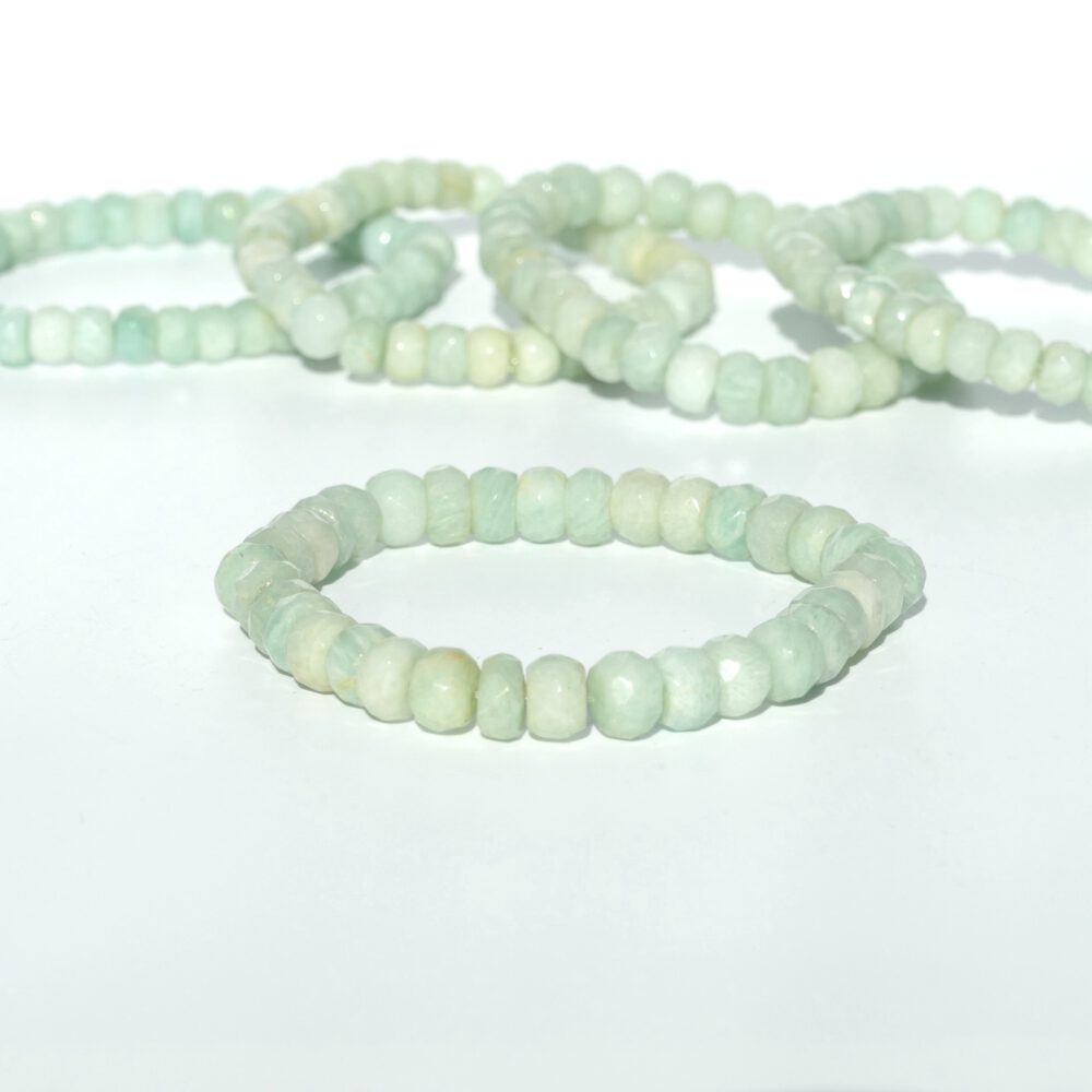 amazoniet facet geslepen armband 8mm
