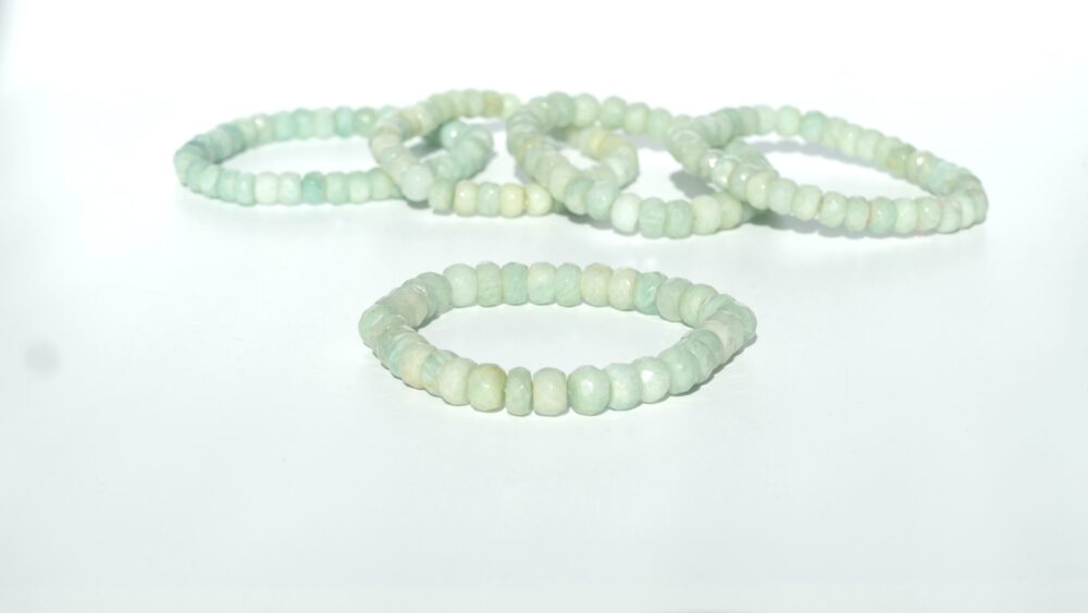 amazoniet facet geslepen armband 8mm
