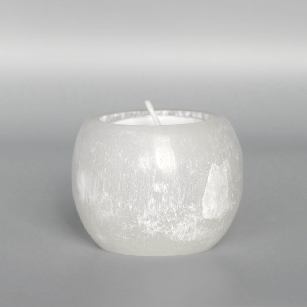 theelichthouder seleniet bolletje